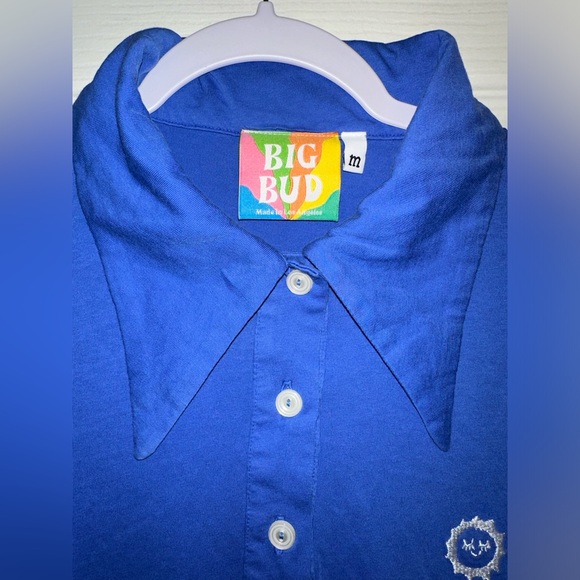Big Bud Press cornflower blue polo - Picture 2 of 6